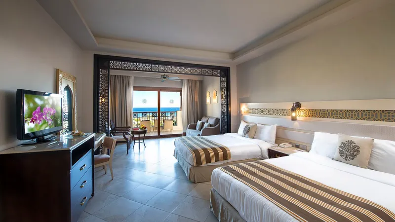 A Hotel Room With Two Beds