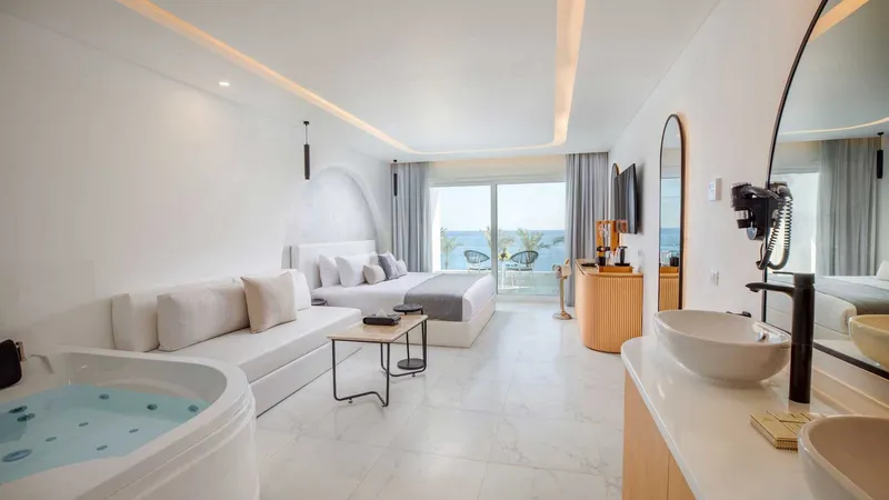 A Bathroom With A Tub And A Sink